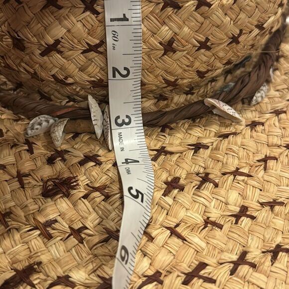 Florabella Crochet Raffia Hat in natural seashell trim - Picture 11 of 11